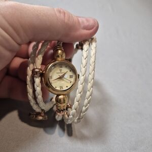 Gold and Cream Women's Watch
